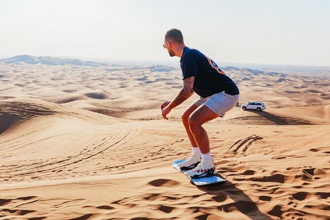 4 Hour Morning Desert Safari with Camel Ride & Sand Boarding - Sandboarding is simple, active, and worth trying