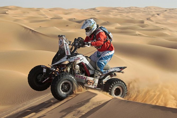 4x4 Self-Drive Quad Bike Safari with Camel Riding - One hour across the orange dunes