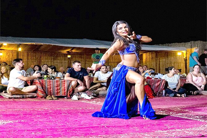6-Hour Dubai Desert Dinner Safari with Dune Bashing & Camel Ride - Sunset at the desert camp