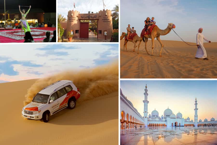 Abu Dhabi: City Tour and Desert Safari Package - Starting with the Sheikh Zayed Grand Mosque