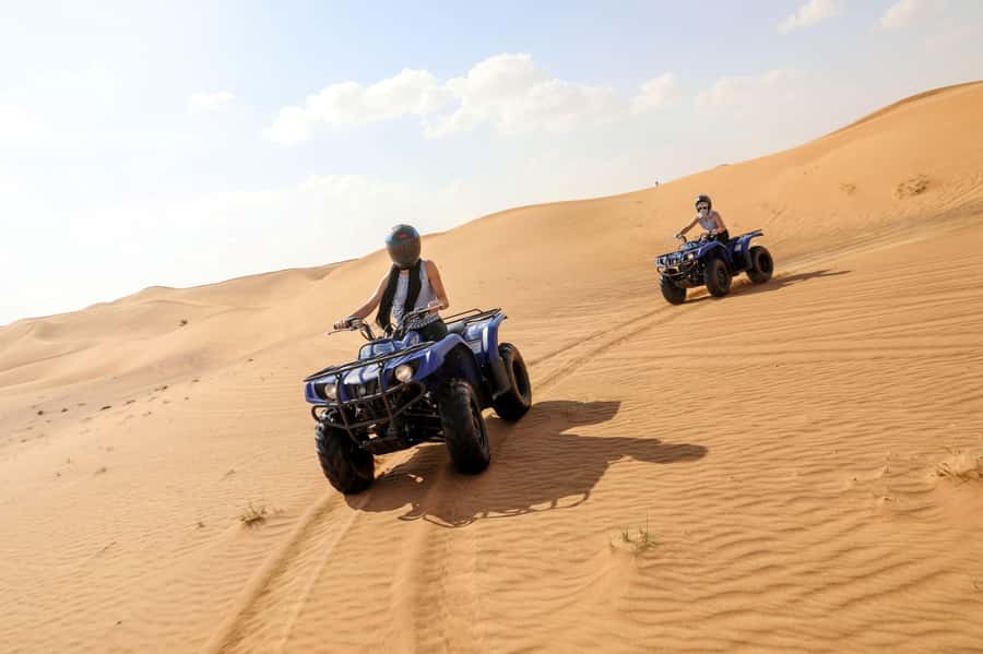 Abu Dhabi: Desert Safari, Quad Bike, Camels & Sandboarding - The first stop at the camel farm