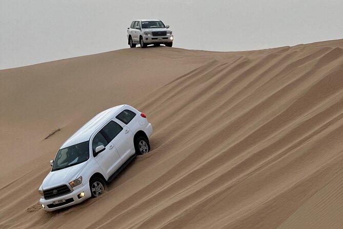 Abu Dhabi Desert Safari With BBQ Dinner & Live Shows - Sunset photographs, sandboarding, and the camel circle