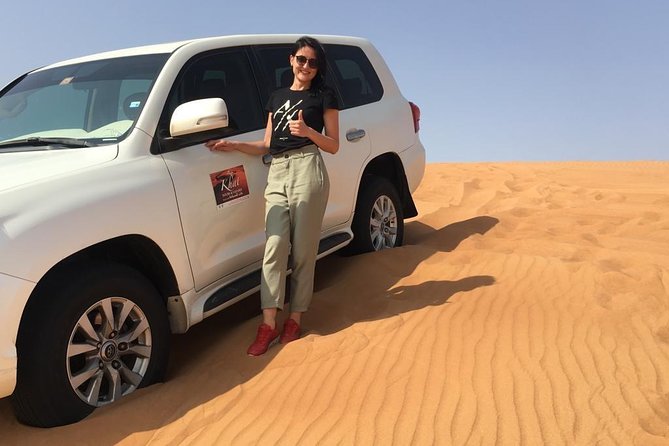 Abu Dhabi morning desert safari - Private car - Leaving Abu Dhabi in a private 4WD