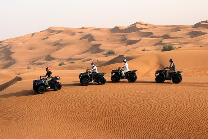 Adventure Quad Bike Safari, Camel Ride & Sandboarding - The safety briefing and automatic quad bikes