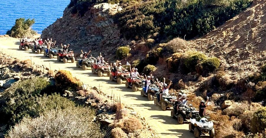 Ag. Pelagia Crete: Quad Safari to explore authentic villages - Reaching Achlada by mountain track