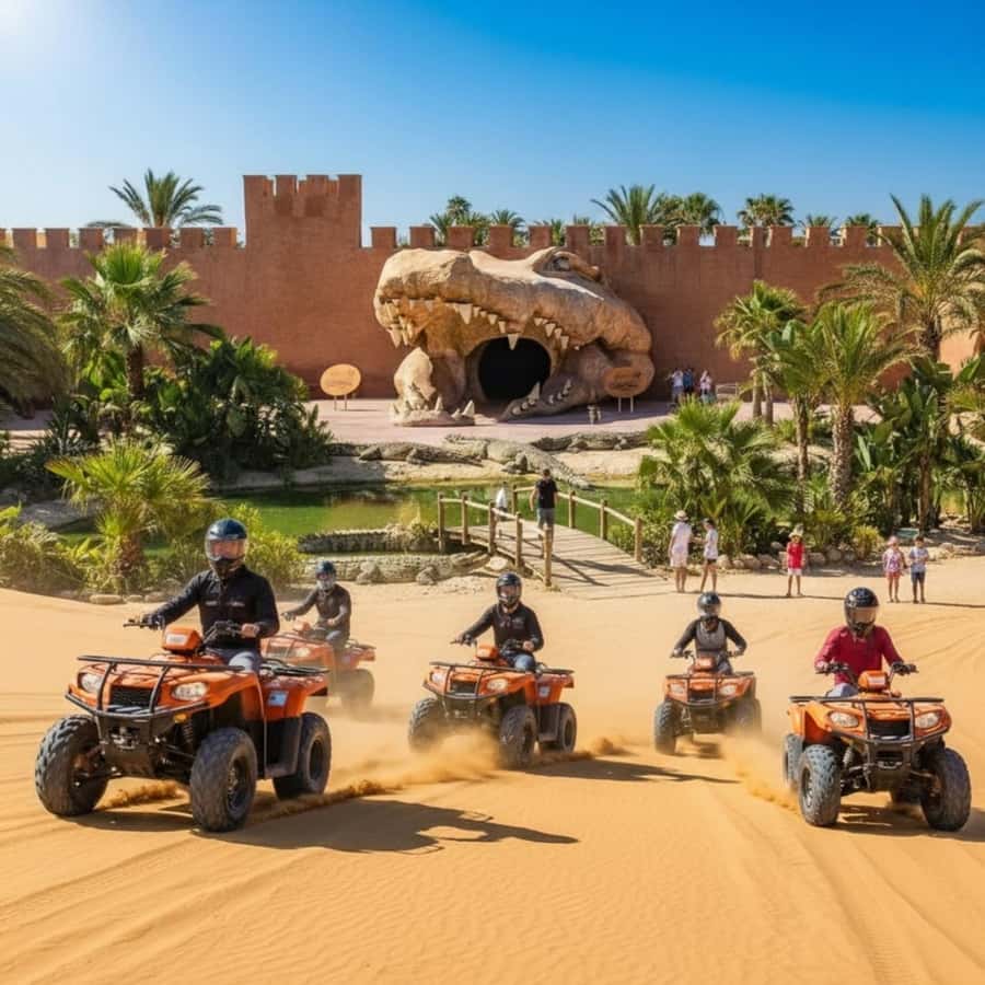 Agadir: Quad Safari with Crocoparc Optional - Meeting the goats in the argan trees