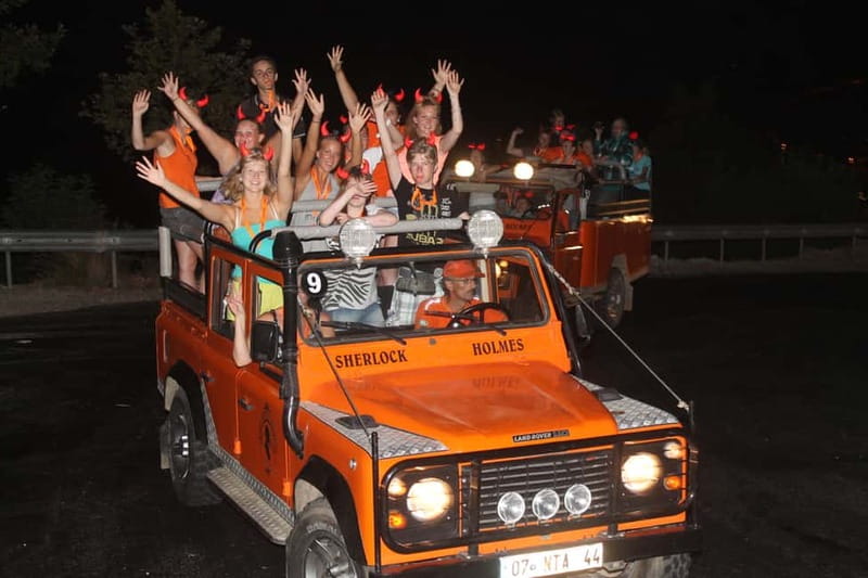 Alanya: Sunset Night Safari with Boat Trip with Dinner - Key points at a glance