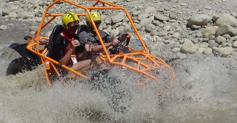 Antalya: Rafting & Buggy, Quad Safari & Zipline Adventure - Ziplining above Antalya’s mountain scenery
