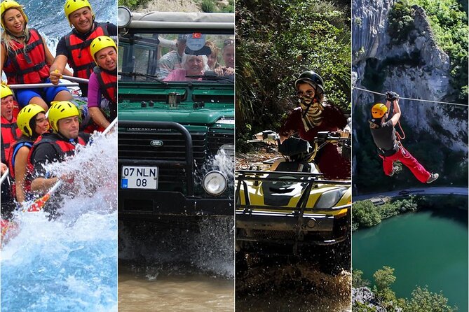 Antalya Super Combo W/Rafting ,Jeep Safari ,Quad Biking & Zipline - At a glance