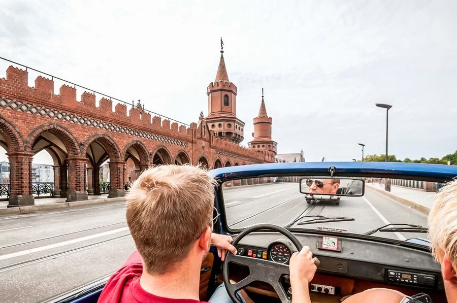 Berlin: 75-minute Trabi Safari - Learning the controls before Berlin traffic