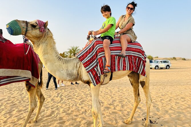 Best Dubai Desert Safari with Buffet Dinner,Sand Boarding & Shows - Dune bashing across the Lahbab red dunes