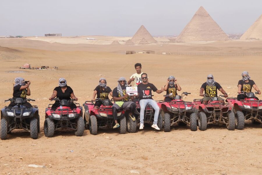Cairo: Giza Pyramids Tour with Quad Bike Safari & Camel Ride - One hour on a quad bike in the desert