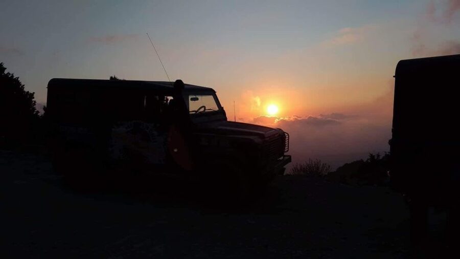 Corfu 4x4 Sunset Safari North West - The tavern meal and sunset