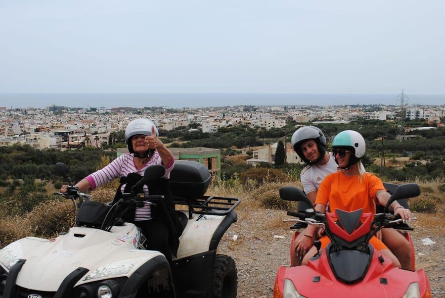 Crete: Off-Road Quad Safari Evening Tour with Hotel Transfer - The Omalia Olive Press adds a local touch