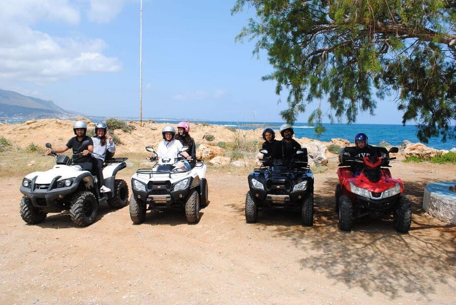 Crete: Off-Road Quad Safari Evening Tour with Hotel Transfer - Potamos Beach and the Malia coast