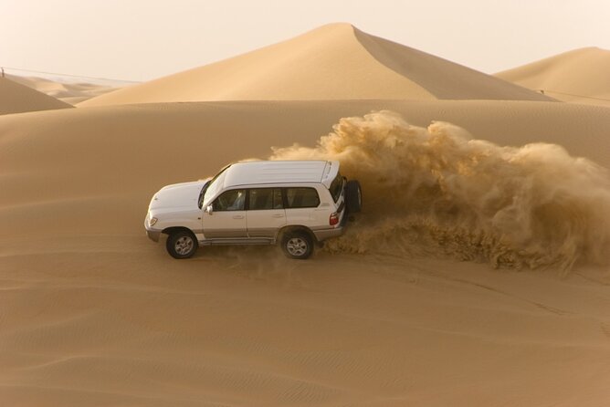 Desert Safari Abu Dhabi w/ Sand Boarding, Camel Ride & BBQ Dinner - From Abu Dhabi to the Al Khatim dunes