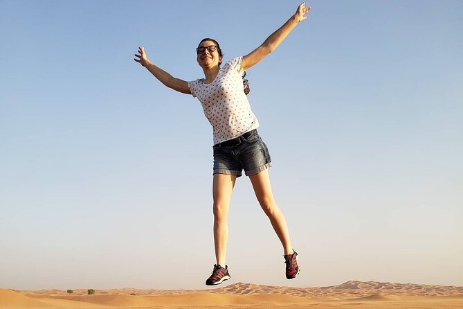 Desert Safari Dubai with Buffet Dinner & 3 live shows - Group size, pickup, and timing