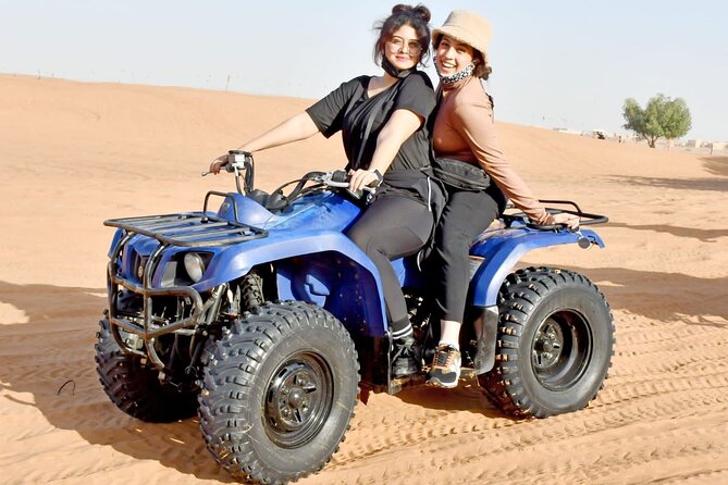 Desert Safari, Open Desert Quad Bike Experience with BBQ Dinner - Sunset photos, sandboarding, and a short camel ride