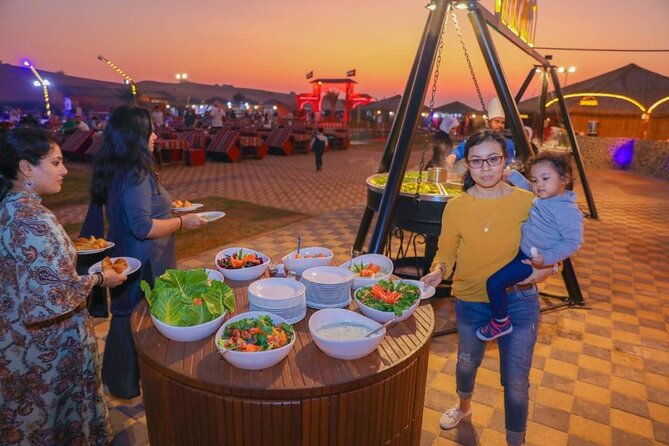 Desert Safari With BBQ Dinner, Quad Bike & Camel Ride from Dubai - BBQ dinner with vegetarian choices