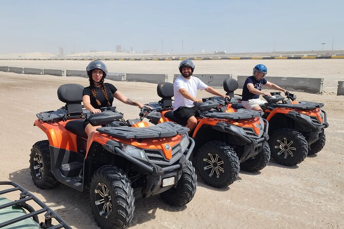 Desert Safari with Sandboarding and Inland Sea Private Tour - Sealine Beach brings camels and the first desert pause