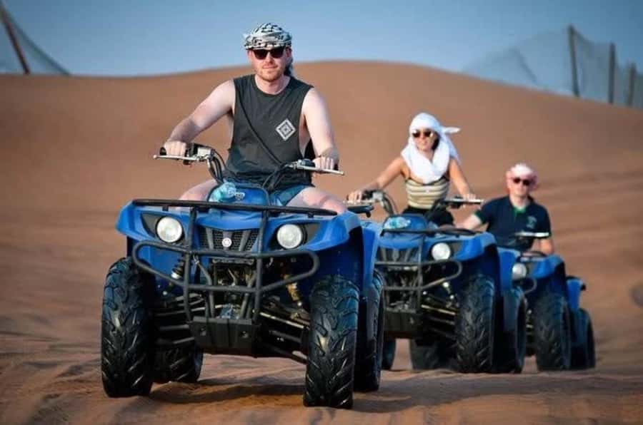 Doha: Desert Safari, Quad Biking, Sand Boarding & Camel Ride - Camels, falcons, and a Bedouin camp at Sealine Beach