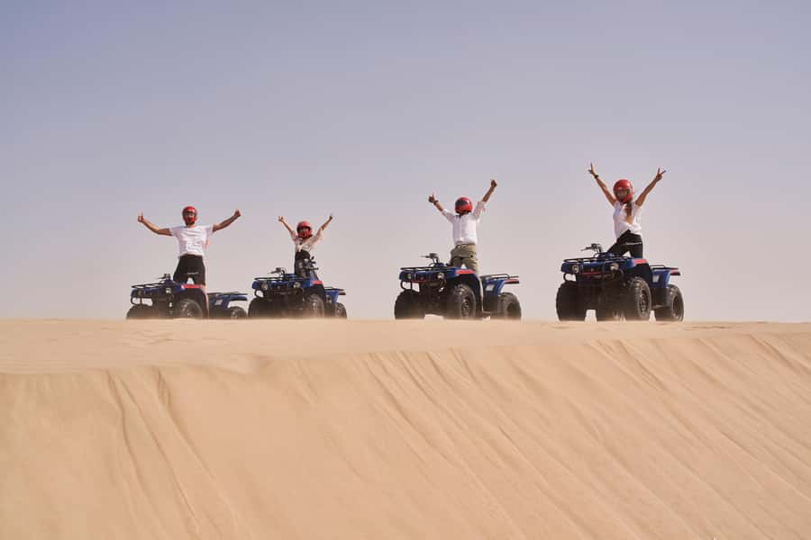 Doha: Desert Safari with Quad Bike, Sandboard & Camel Ride - The Inland Sea near Saudi Arabia