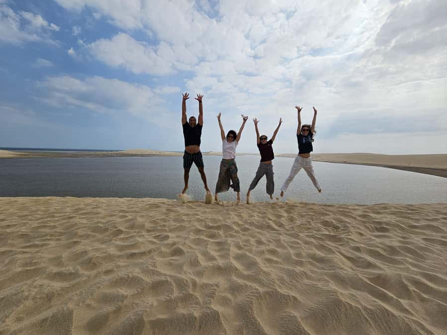 Doha:Private Desert Safari, Falcon, Sandboarding,inland sea - Sealine Beach and the camel question