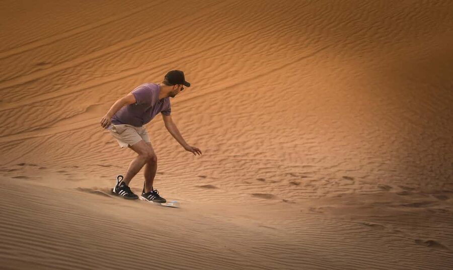 Doha: Sunset Desert Safari, ATV, Camel Ride and Sandboarding - Khor Al Adaid and the sunset