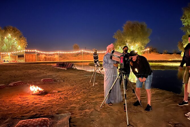 Dubai: Al Marmoom Oasis Vintage Safari: Camels, Stargazing & Meal - Arriving at the Bedouin village