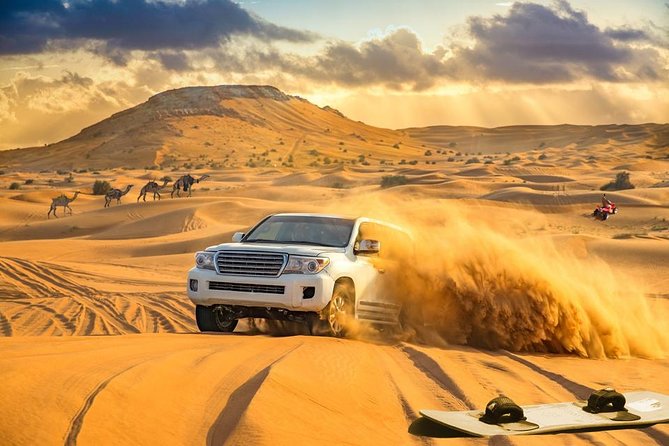 Dubai Desert Discovery: Red Dunes Safari, Sandboard & Camel Ride - Reaching Lahbab from Dubai in 45 to 50 minutes