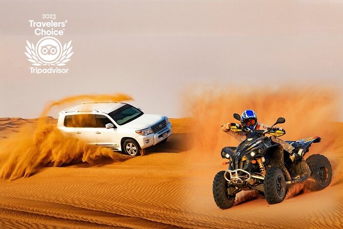 Dubai Desert Safari Adventure, 60mins ATV, Camel Ride, Shows, BBQ - Quick take on the desert safari