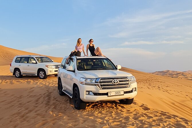 Dubai Desert Safari & Buffet Dinner and Camel ride with PRIVATE CAR - BBQ buffet dinner and evening shows