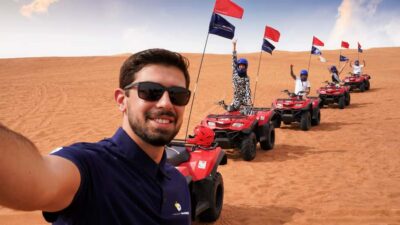 Dubai Desert Safari – Camel Ride, Sandboarding & 30 Min Quad