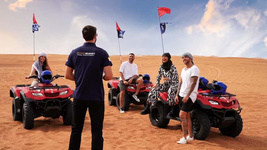 Dubai Desert Safari - Camel Ride, Sandboarding & 30 Min Quad - The guide can shape the whole day