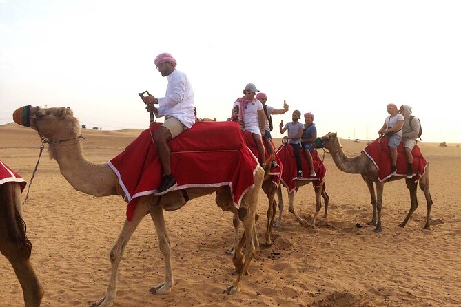 Dubai: Desert Safari, Camel Ride, Show & Optional Dinner - Dune bashing in a Land Cruiser