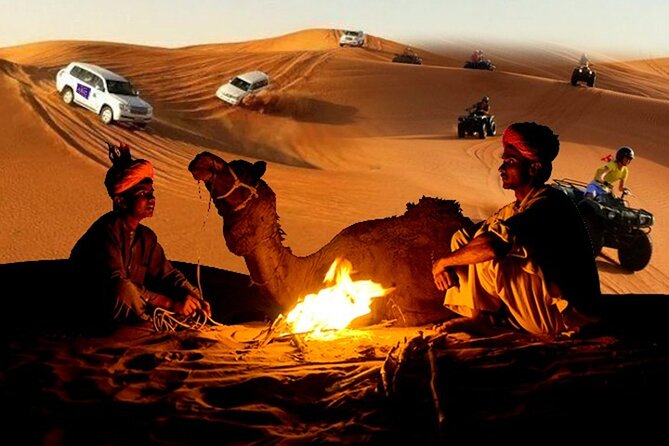 Dubai Desert Safari Dune Bashing, 60min ATV Quad, Camel Ride, BBQ - The 60-minute ATV ride across open sand