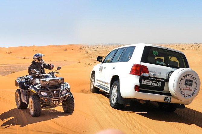 Dubai Desert Safari Dune Bashing, 60min ATV Quad, Camel Ride, BBQ - Lahbab’s 45-minute 4x4 dune ride