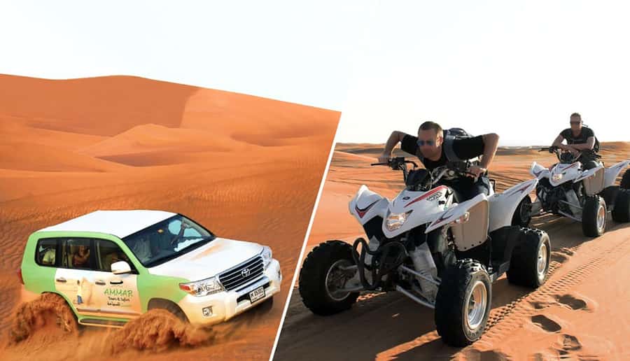 Dubai: Desert Safari, Quad Bike, Camel Ride and Sandboarding - Key points at a glance