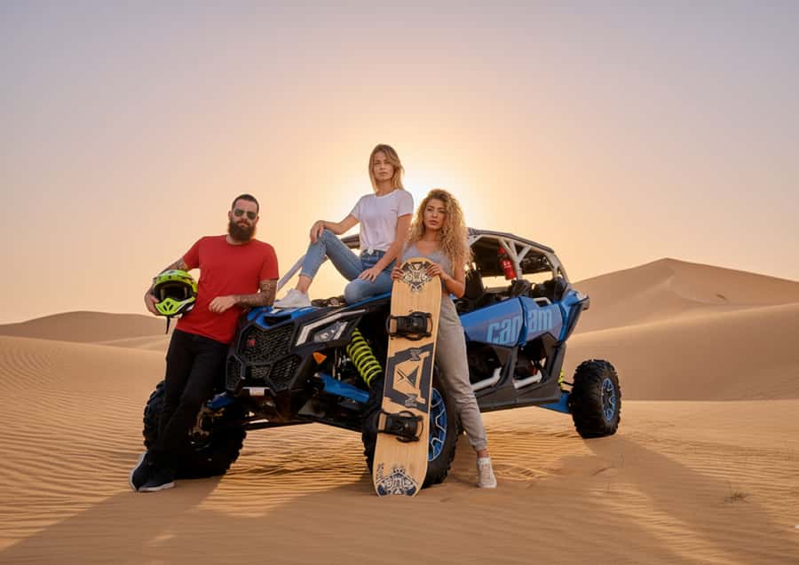 Dubai: Desert Safari, Quad Bike, Sandboarding, Camels & BBQ - Optional quad biking for a more active ride