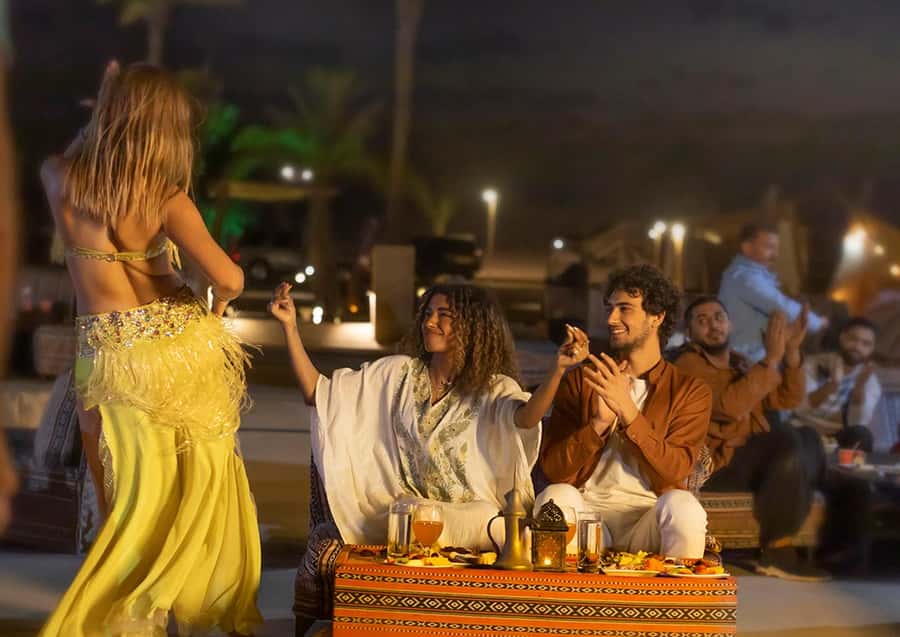 Dubai: Desert Safari with BBQ Dinner & Quad Biking Option - Arriving at Caravanserai Desert Camp