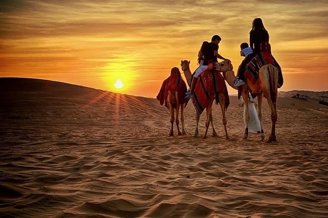 Dubai Desert Safari With BBQ, Quad Bike And Camel Ride - Camel riding and sandboarding keep the desert traditions in view