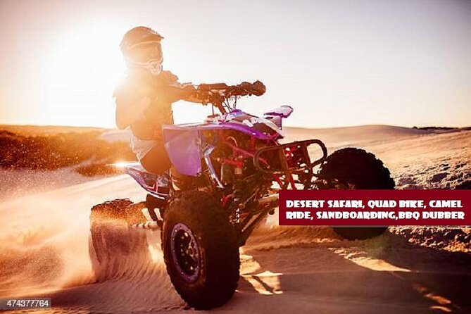Dubai Desert Safari With BBQ, Quad Bike And Camel Ride - Tanoura, belly dancing, and fire shows close the evening