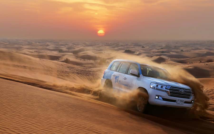 Dubai: Desert Safari with Camp, Dinner, & Optional Overnight - Sunset photos and a slower desert hour
