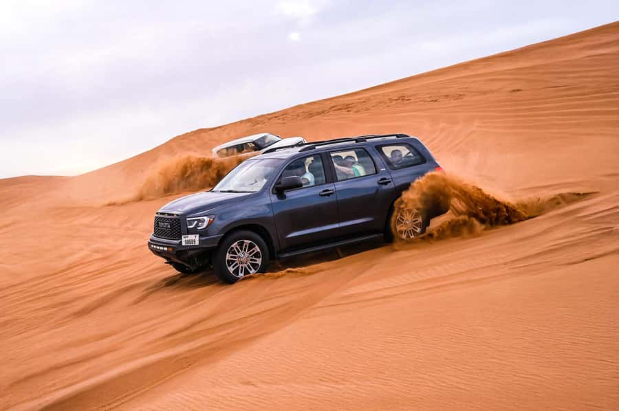 Dubai: Desert Safari with VIP BBQ and Optional Quad Bike - Leaving Dubai for the red dunes