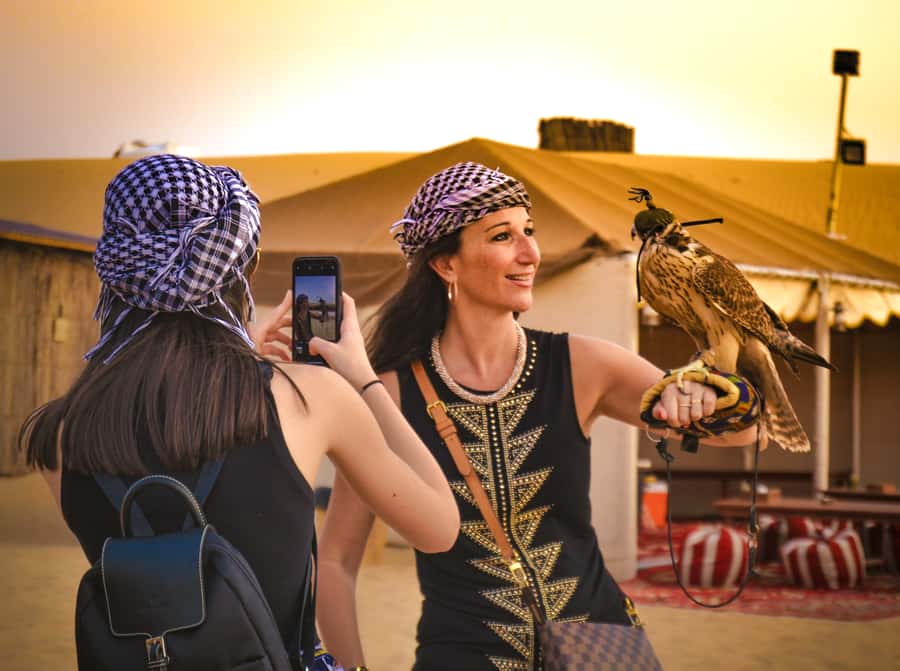 Dubai: Dune Buggy Desert Safari, Camel Ride & Sandboarding - The short camel ride and feeding stop