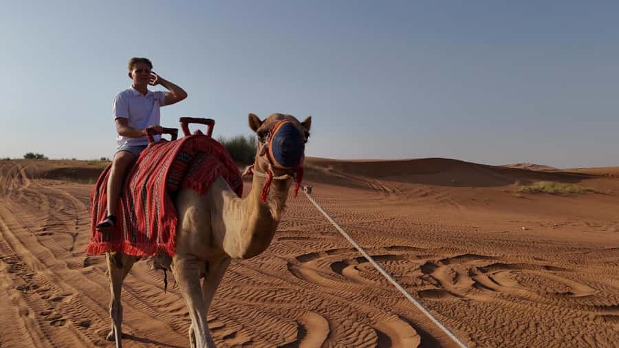 Dubai: Dune Buggy Safari and Camel Ride with Transportation - Sandboarding: a quick extra, not the headline
