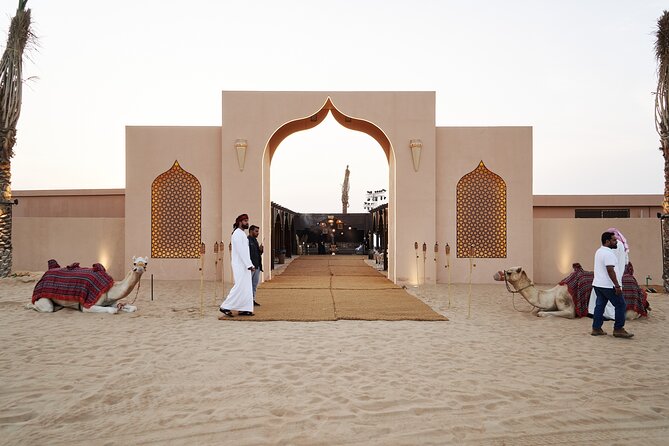 Dubai Evening Desert Safari BBQ Dinner & Transfer to Noble Camp - From your hotel to the Lahbab red dunes