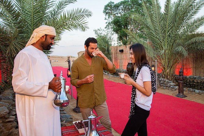 Dubai Evening Desert Safari: Sandboarding, BBQ, Camel Ride & more - What dinner is really like