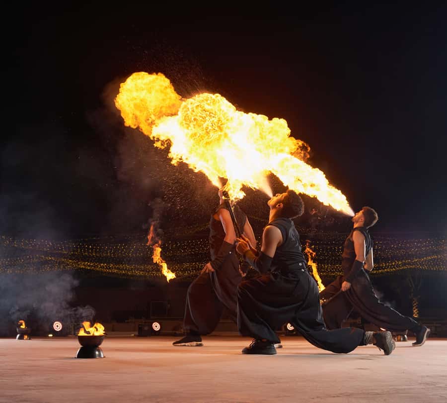 Dubai: Exclusive VIP Desert Safari Dinner with Live Show - A four-course dinner with a buffet safety net