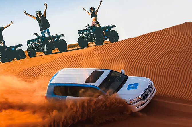 Dubai: Half-Day Desert Safari, Camels, Quad Bike & Refreshments - Hotel pickup and the drive to Lahbab